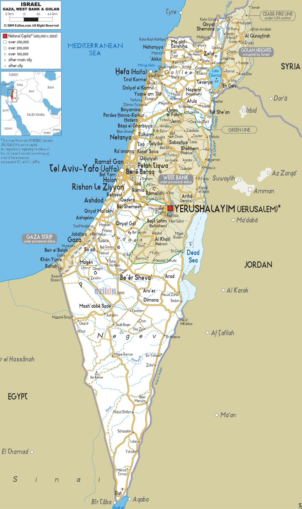 peta israel jalan-jalan