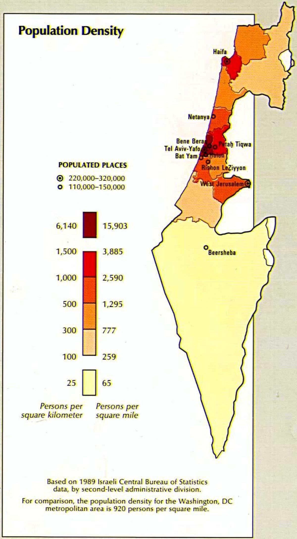 peta israel penduduk