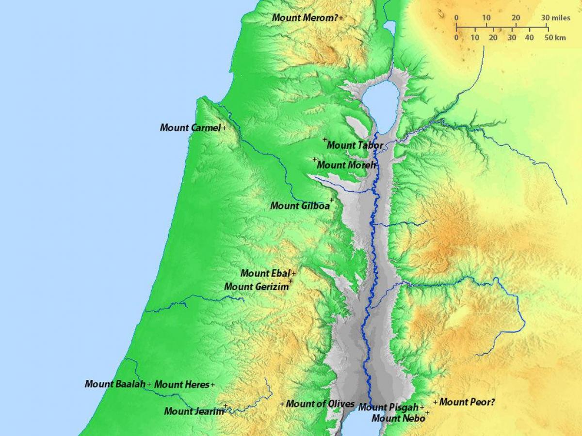 peta gunung israel